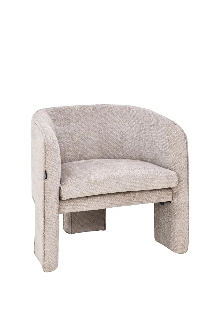 Fotoliu dumonde tapitat Bej modern Sergio 65x78cm ULK