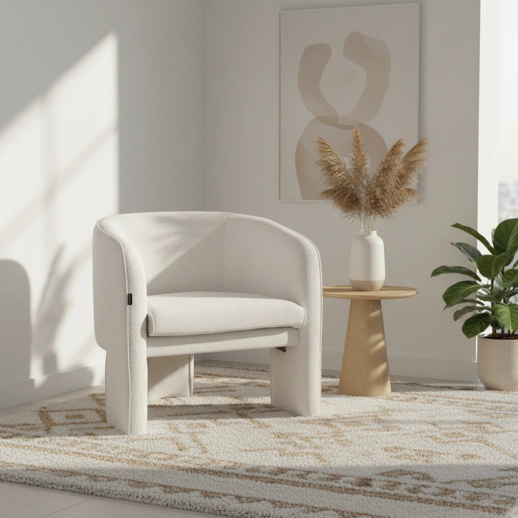 Fotoliu dumonde tapitat Gri modern Sergio 65x78cm