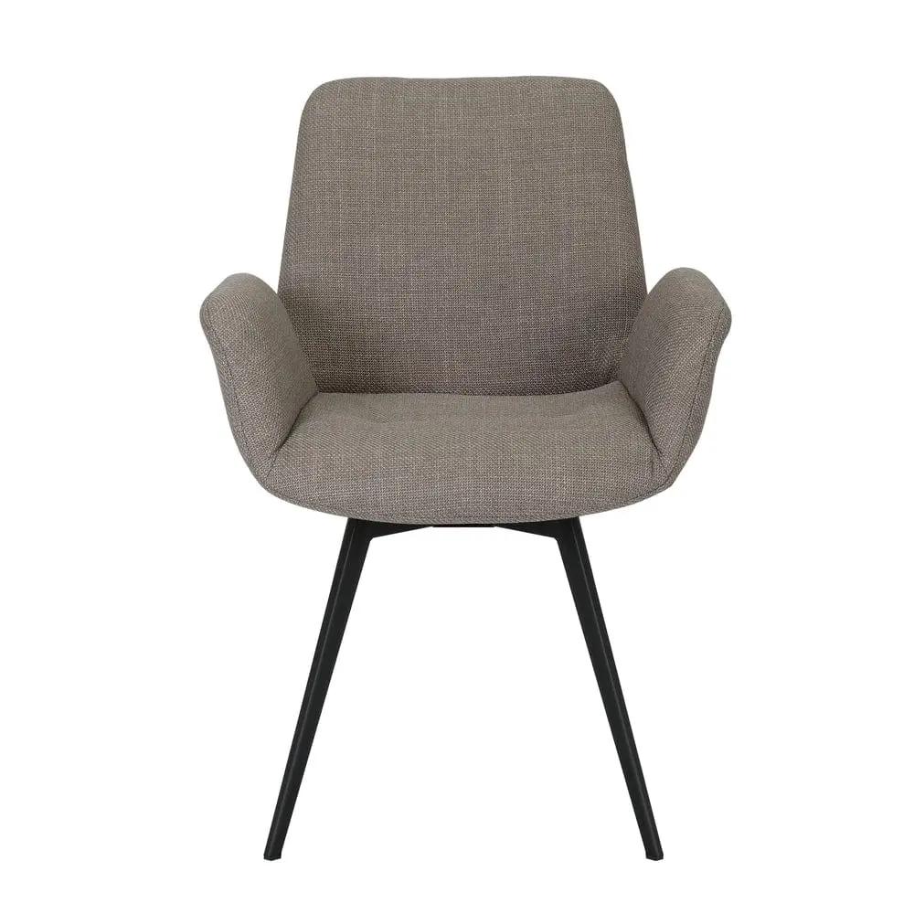 Scaun tapitat cu stofa si picioare metalice, gri / negru, Lima 61x64xh85 cm, dumonde