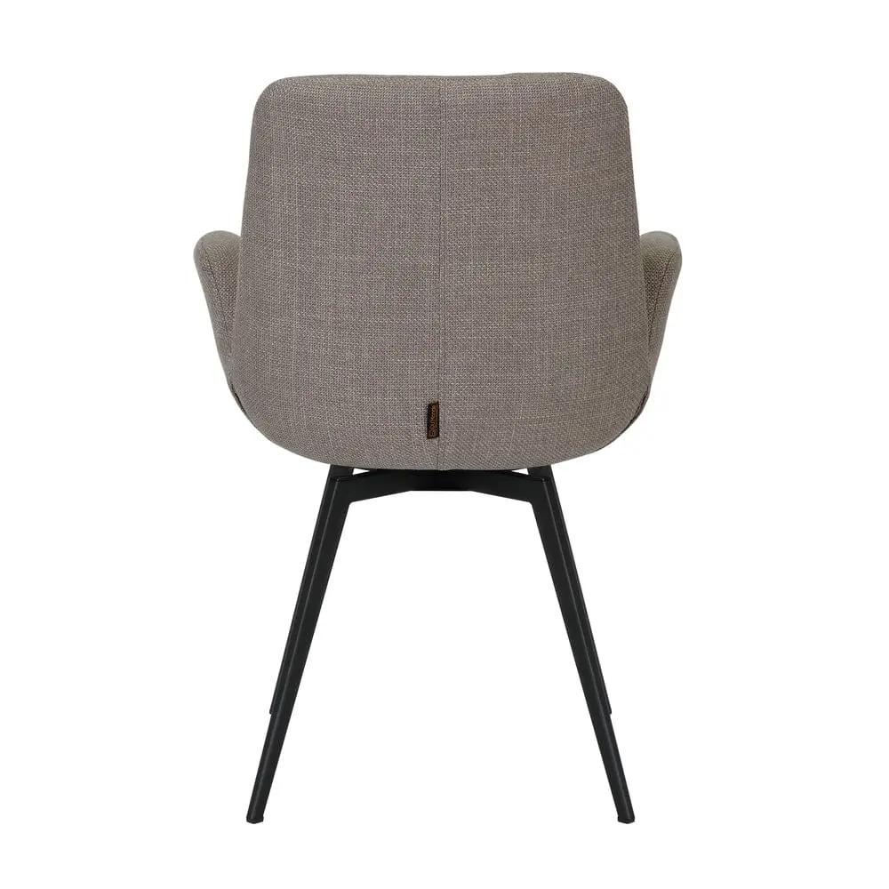 Scaun tapitat cu stofa si picioare metalice, gri / negru, Lima 61x64xh85 cm, dumonde