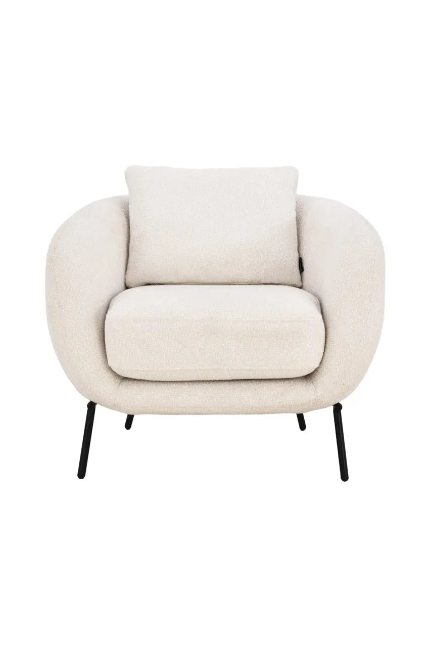 Fotoliu dumonde tapitat Gri modern Mateo 77x83cm ULK