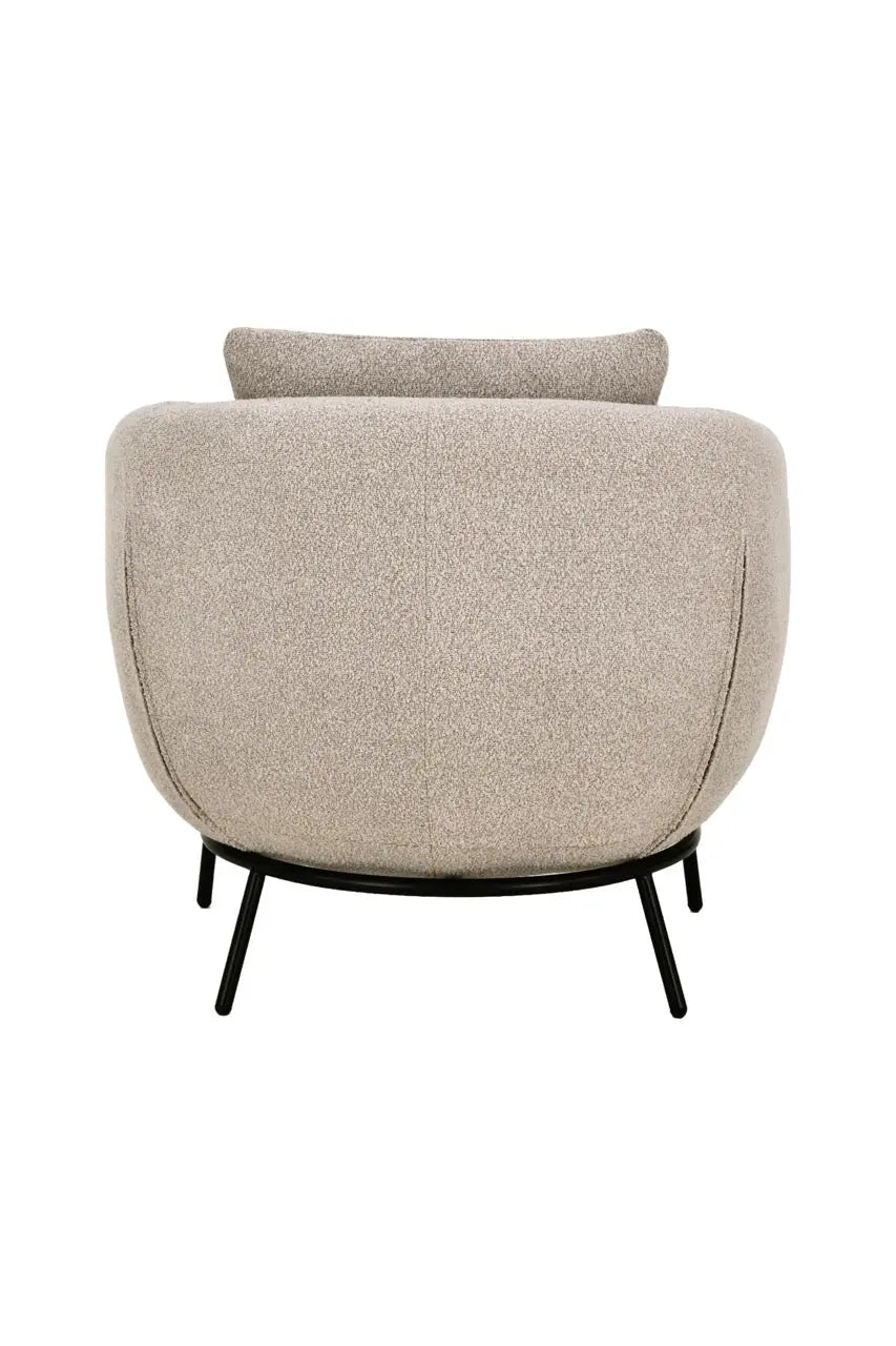 Fotoliu dumonde tapitat Bej modern Mateo 77x83cm ULK