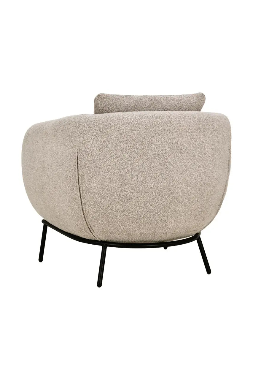 Fotoliu dumonde tapitat Bej modern Mateo 77x83cm ULK