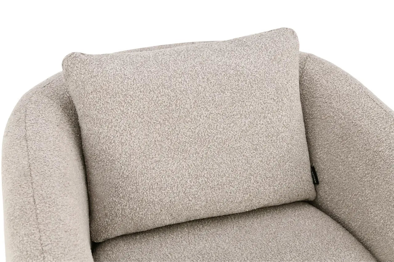 Fotoliu dumonde tapitat Bej modern Mateo 77x83cm ULK