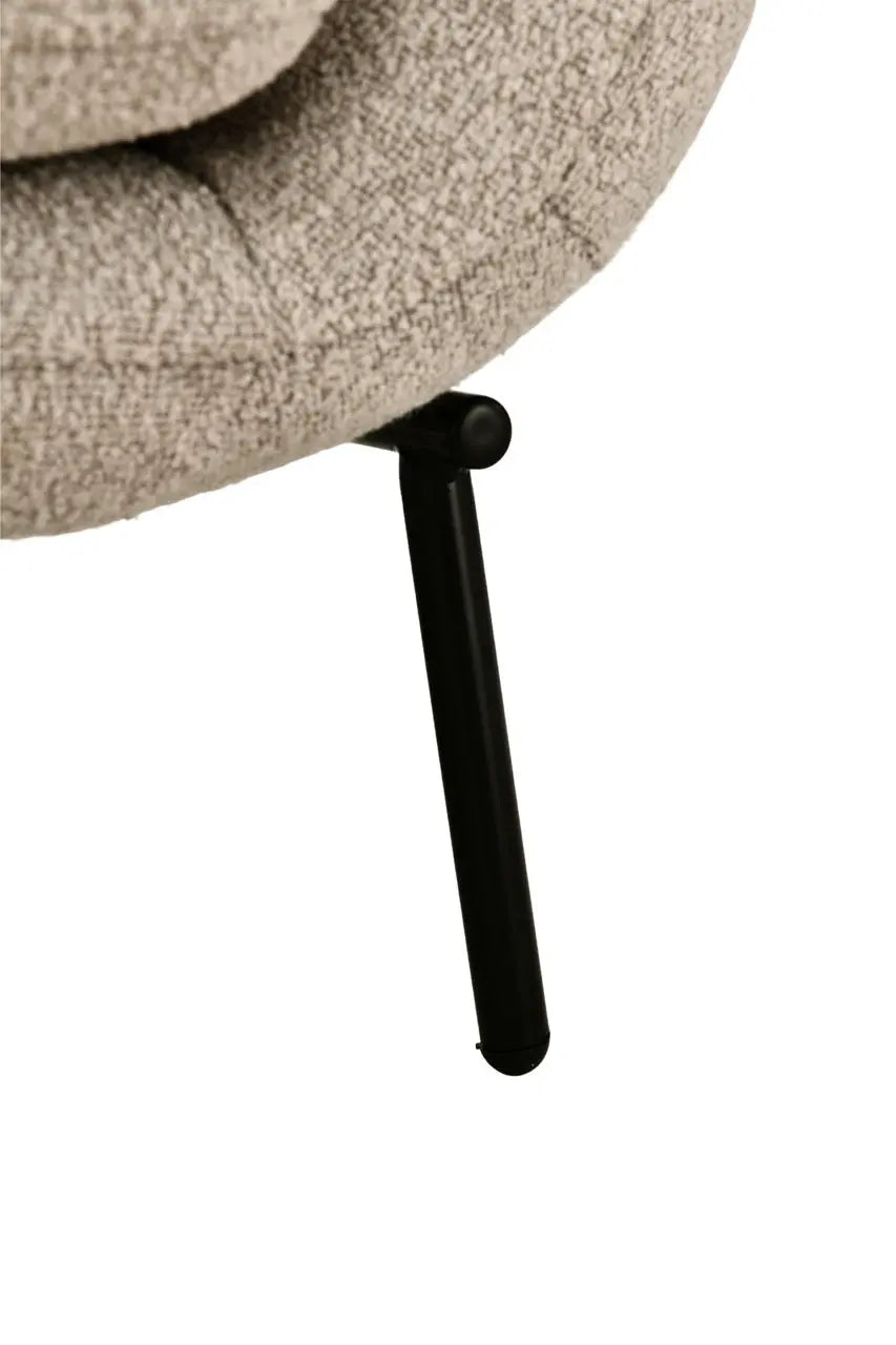 Fotoliu dumonde tapitat Bej modern Mateo 77x83cm ULK