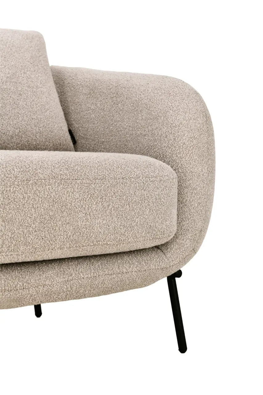 Fotoliu dumonde tapitat Bej modern Mateo 77x83cm ULK