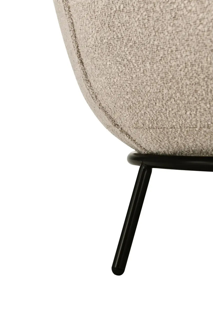 Fotoliu dumonde tapitat Bej modern Mateo 77x83cm ULK