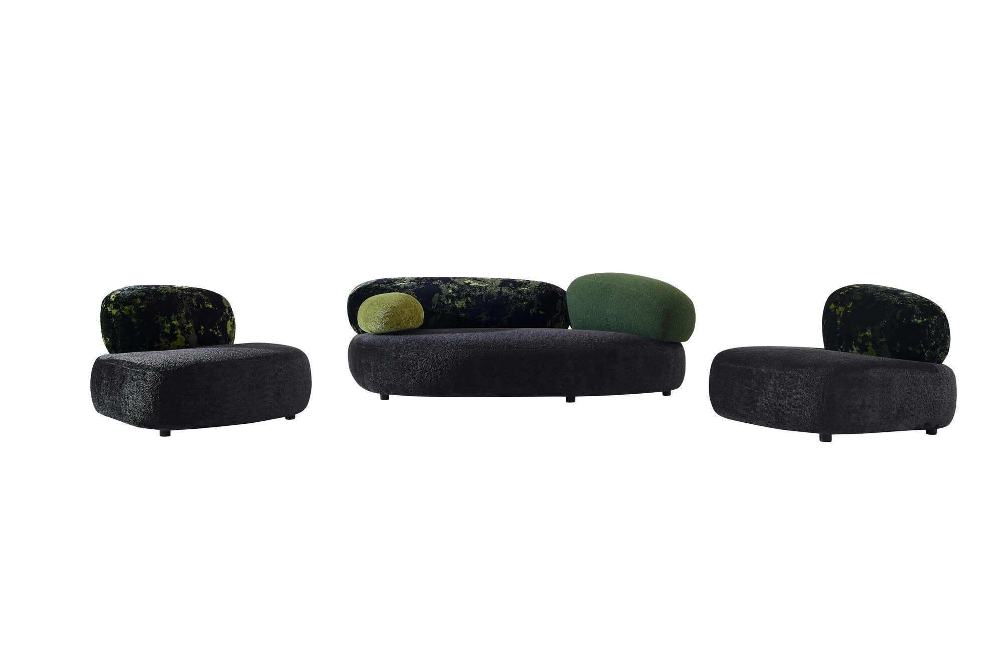 Set canapea dumonde + 2 fotolii cu sezut confortabil din spuma HR Serene 220x 134 cm