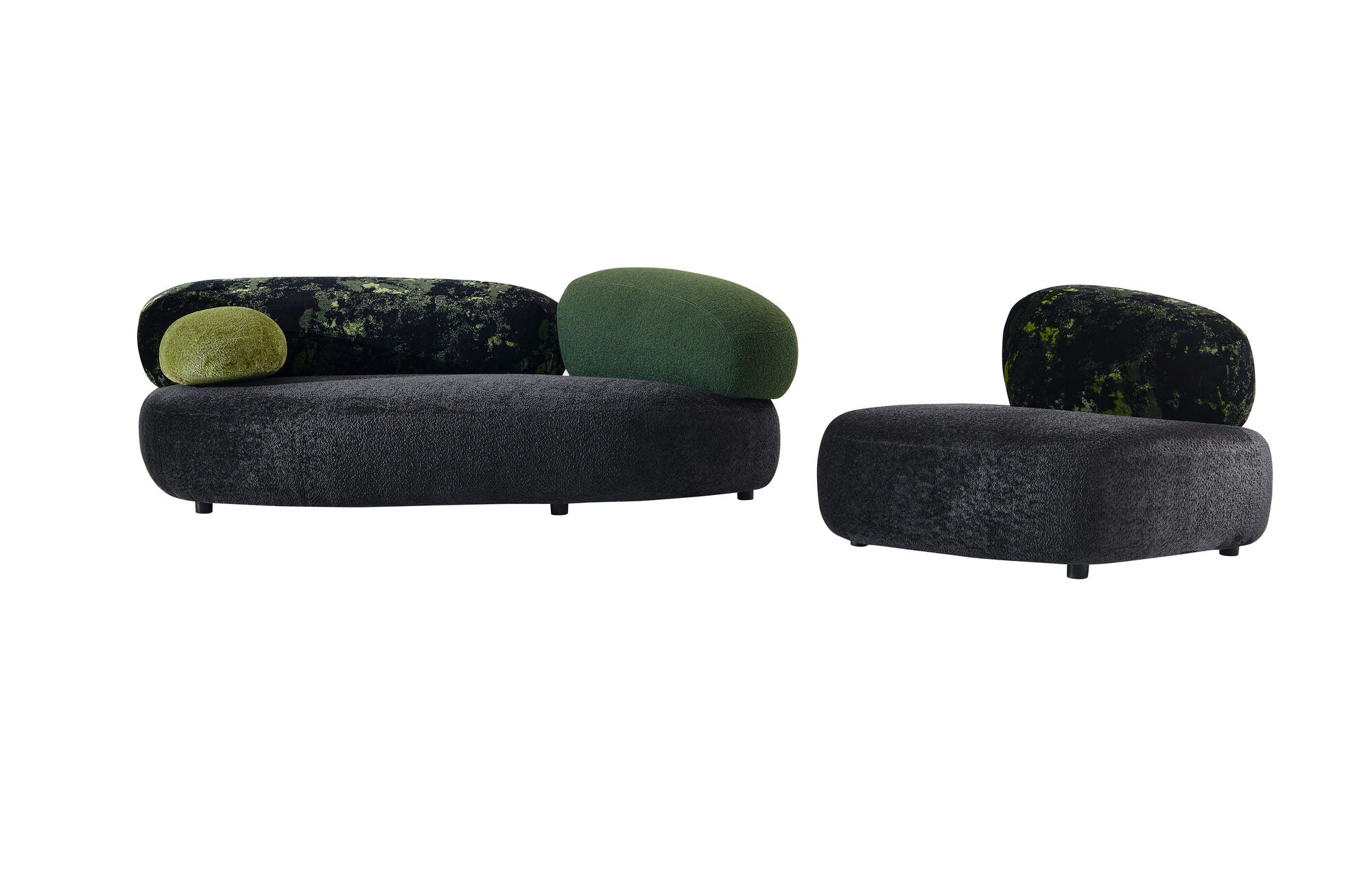 Set canapea dumonde + 2 fotolii cu sezut confortabil din spuma HR Serene 220x 134 cm