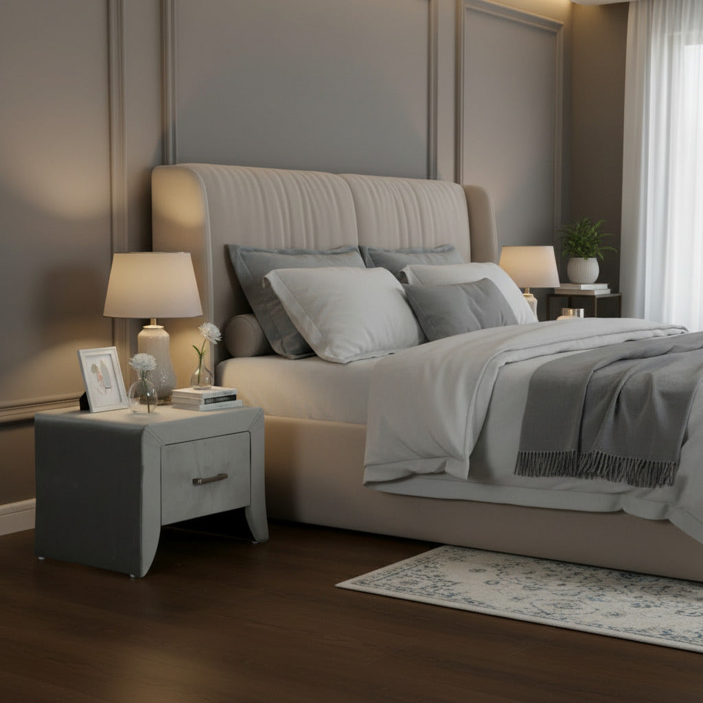 Noptiera dumonde tapitata gri antracit Boucle