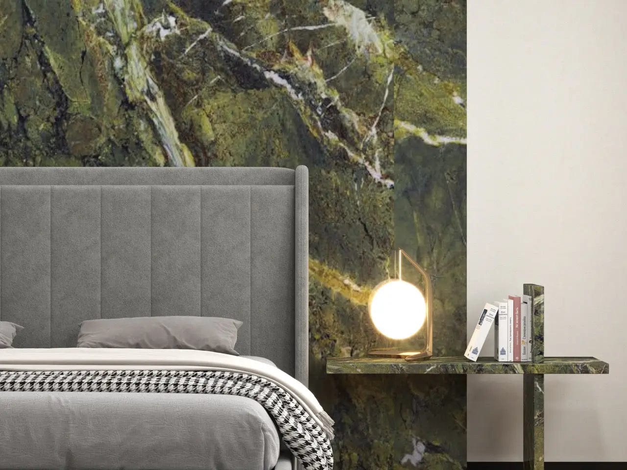 Pat dormitor dumonde, tapitat gri, Montreal 160x200 cm, somiera rabatabila inclusa, spatiu depozitare