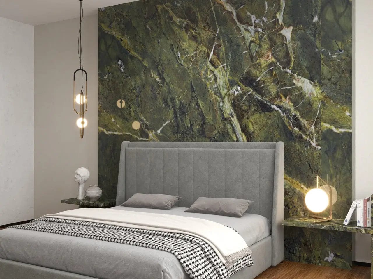 Pat dormitor dumonde, tapitat gri, Montreal 160x200 cm, somiera rabatabila inclusa, spatiu depozitare