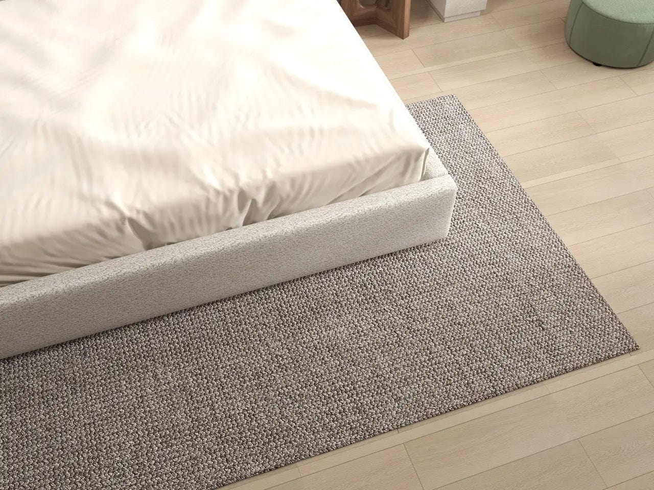 Pat dormitor dumonde, tapitat bej, Candy 140x200 cm