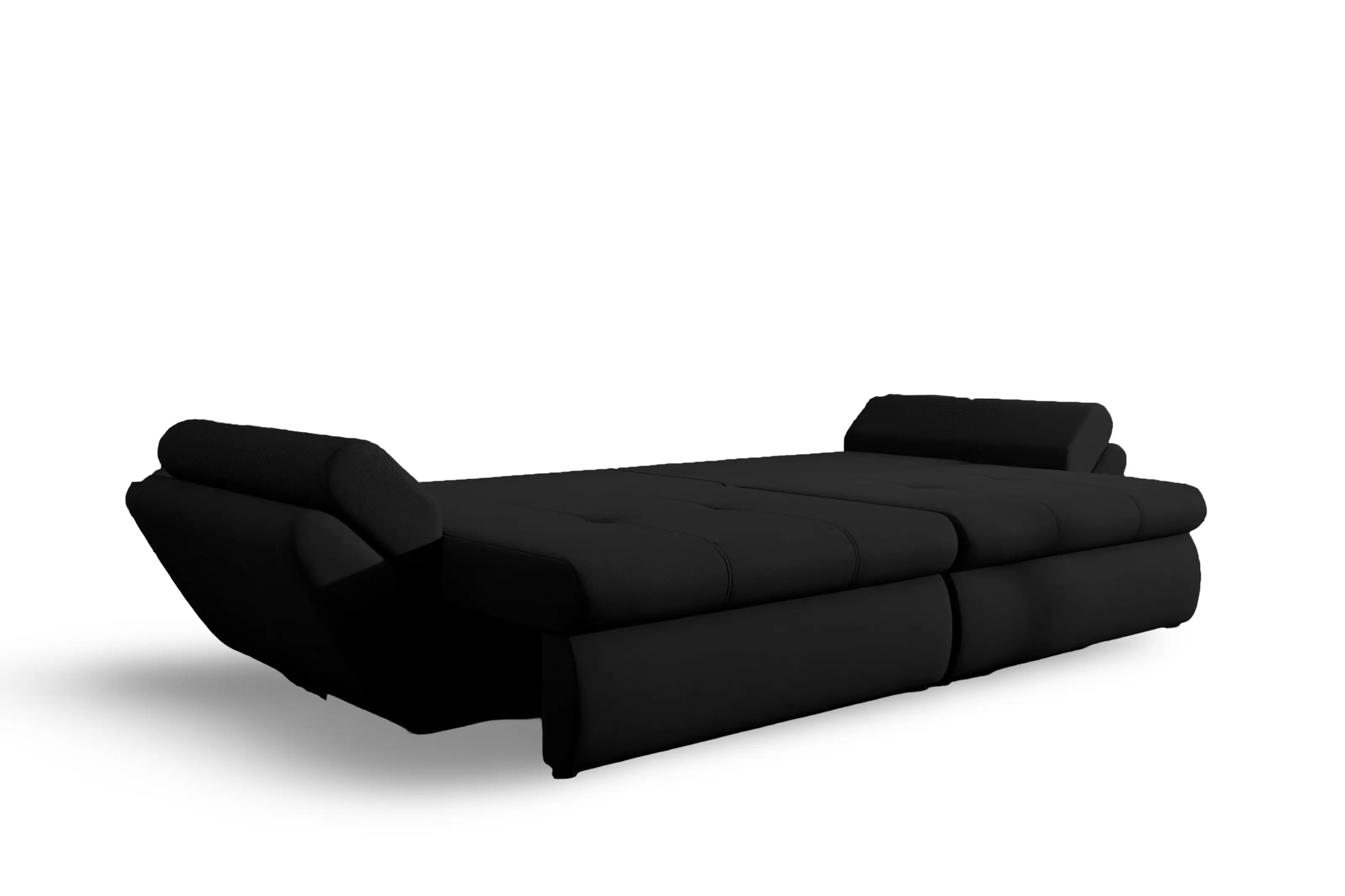 Canapea extensibilă dumonde cu ladă de depozitare si sezut confortabil din spuma HR, Loana Euphoria Black 300x100 cm Fabrica