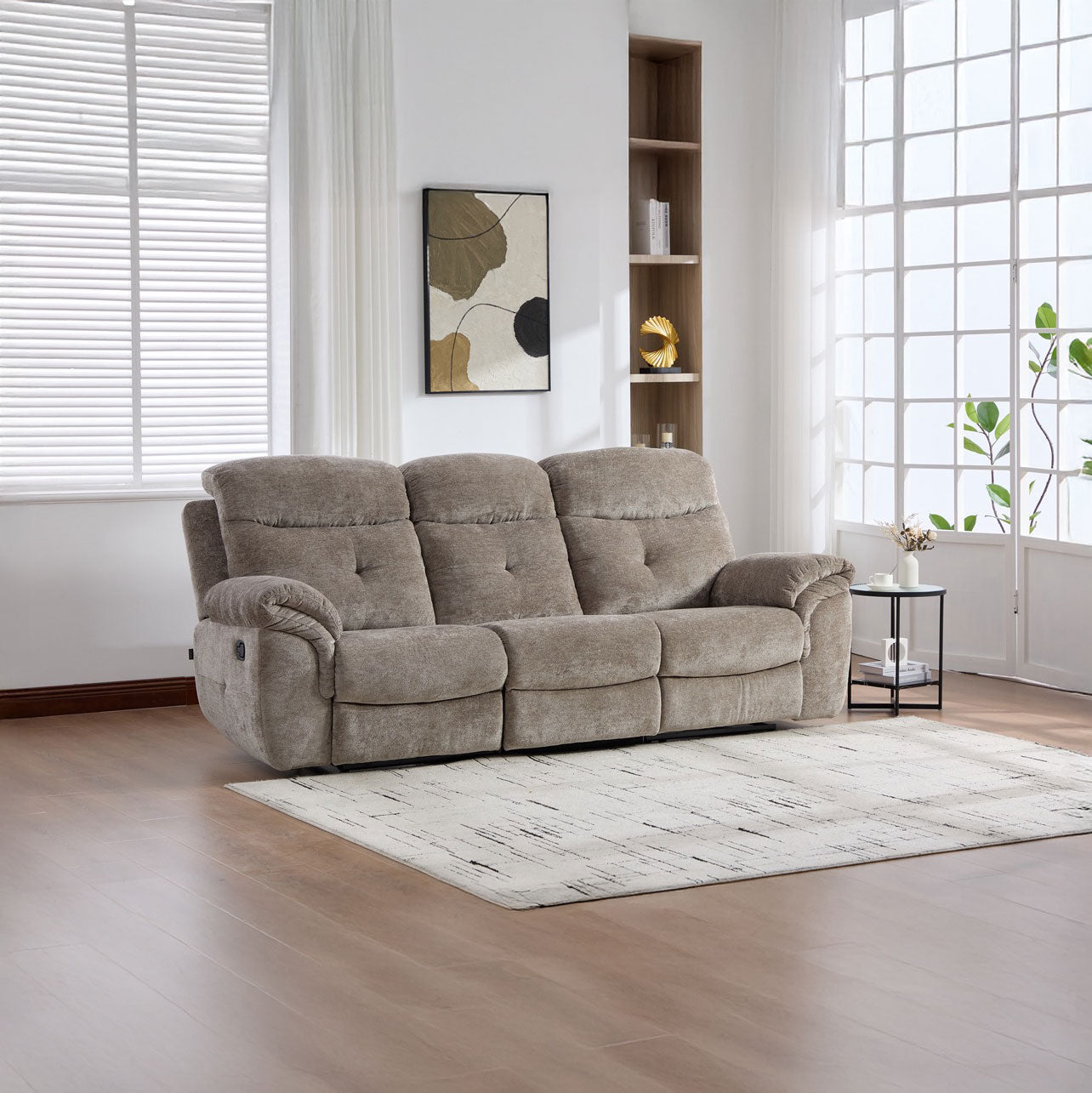 Canapea dumonde 3 locuri cu 2 reclinere manuale Norven 249x105 cm