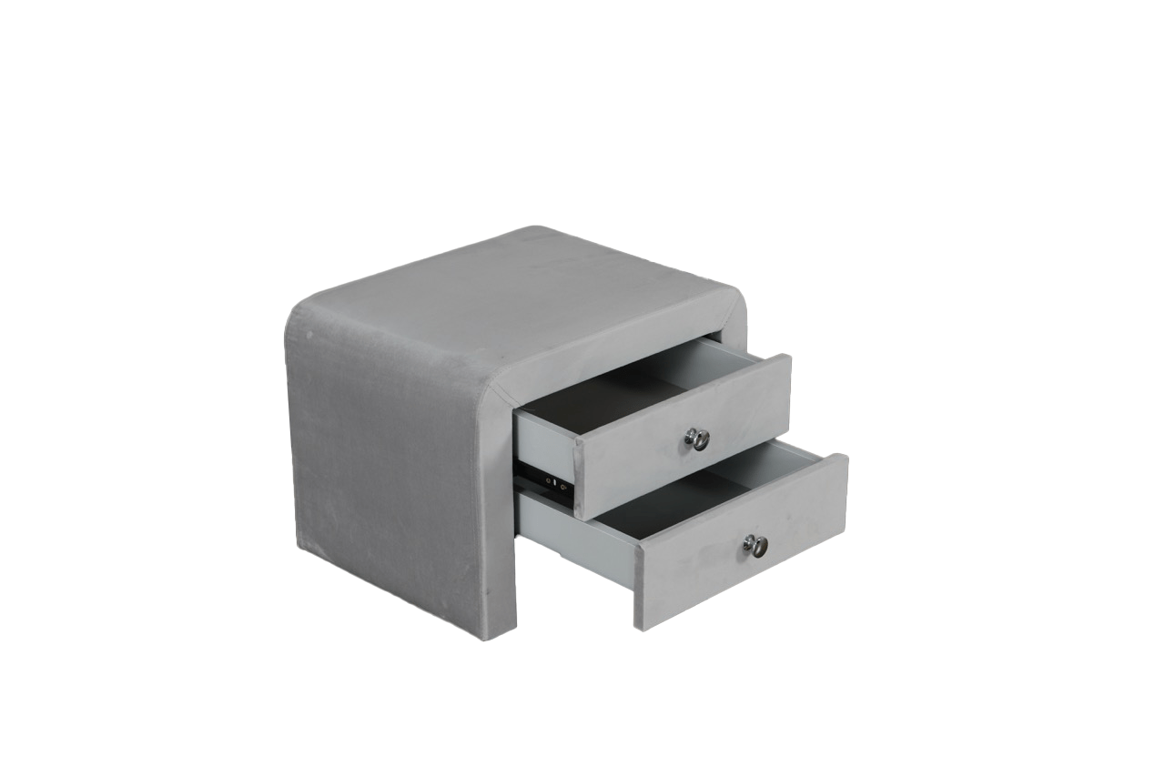 Noptiera dumonde tapitata plush gri Velvet WLS