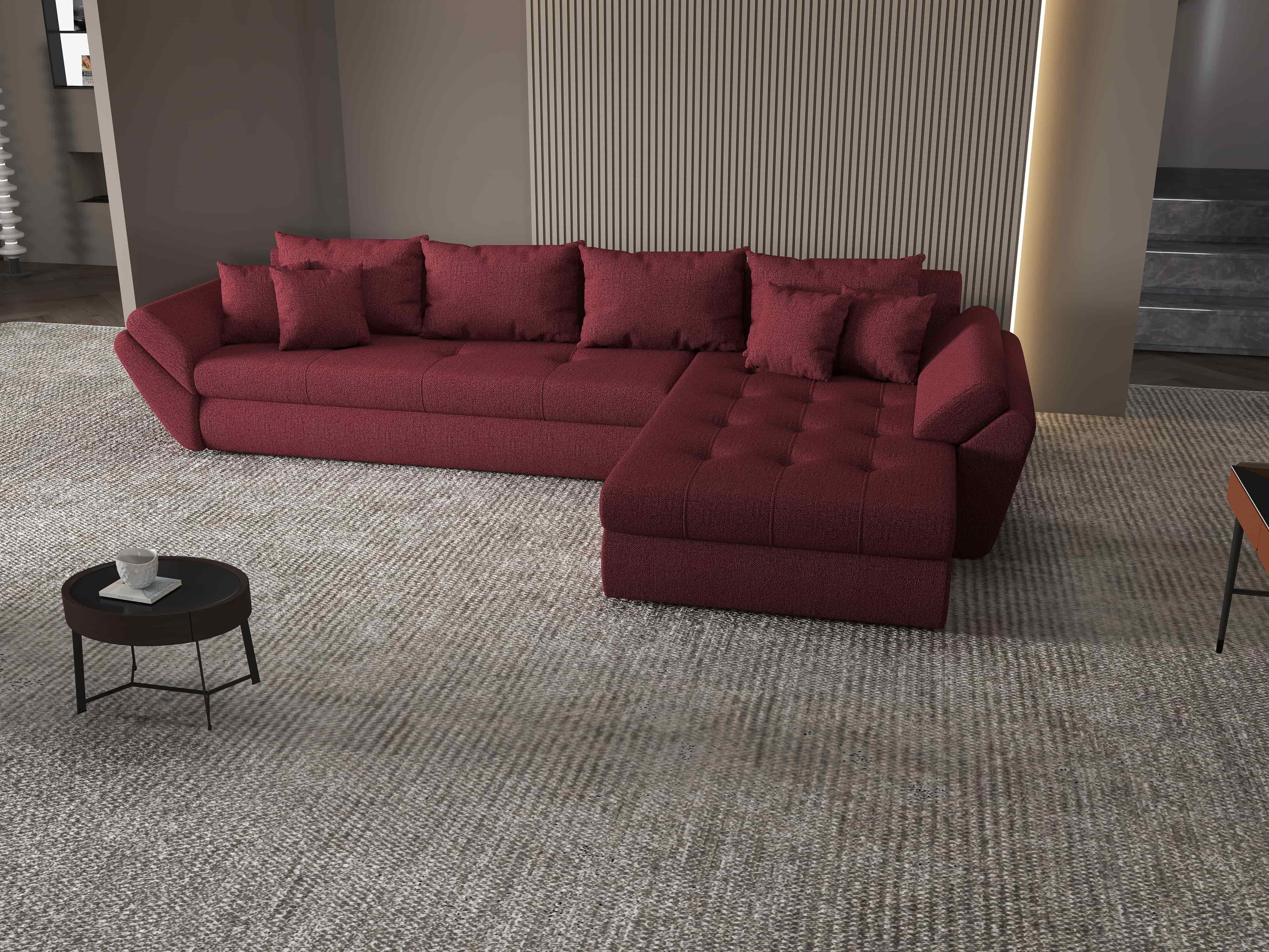 Colțar extensibil dumonde cu ladă de depozitare si sezut confortabil din spuma HR, Loana XL Enjoy Winery II 335x185 cm Fabrica