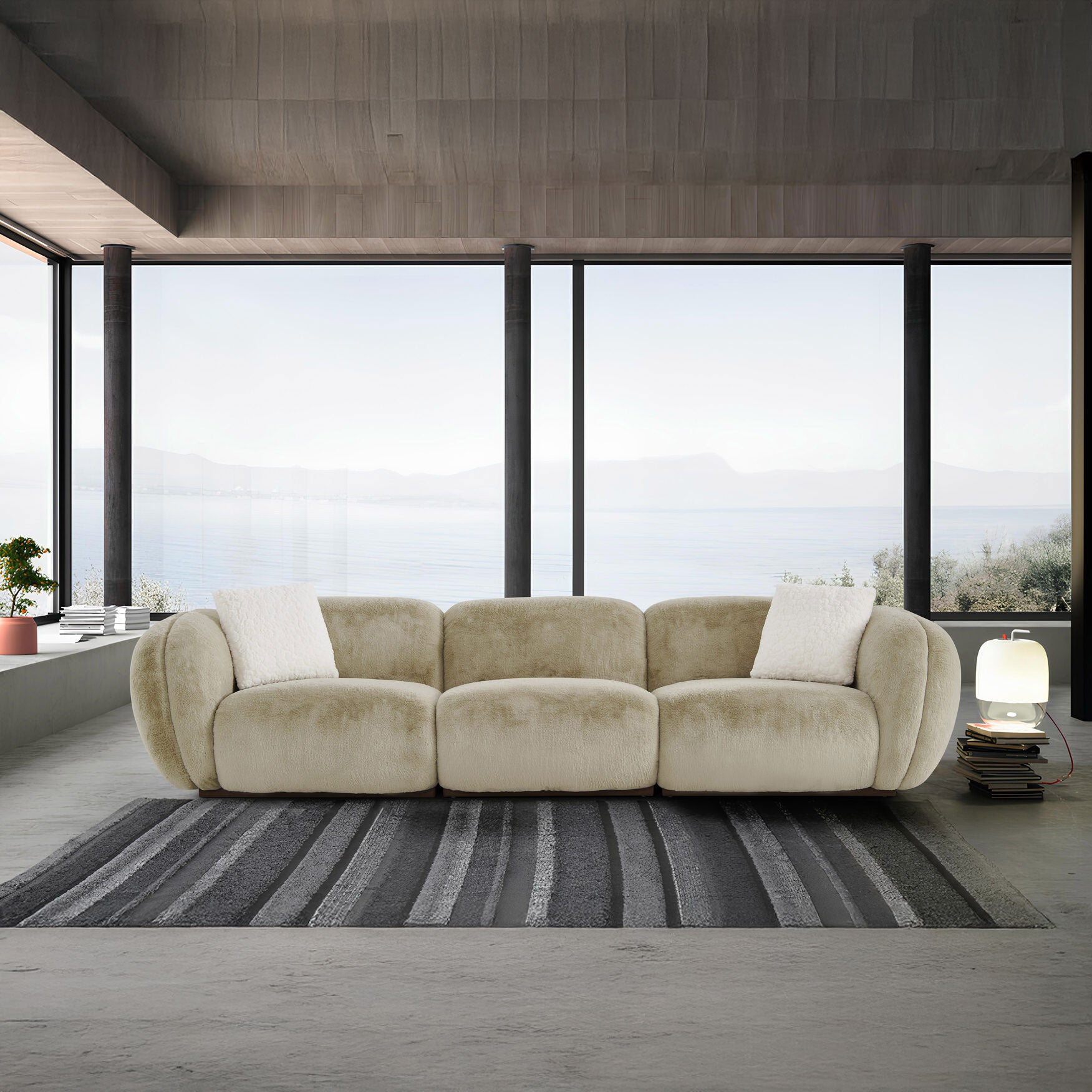 Canapea dumonde cu sezut confortabil din spuma HR Eternity 318x112 cm