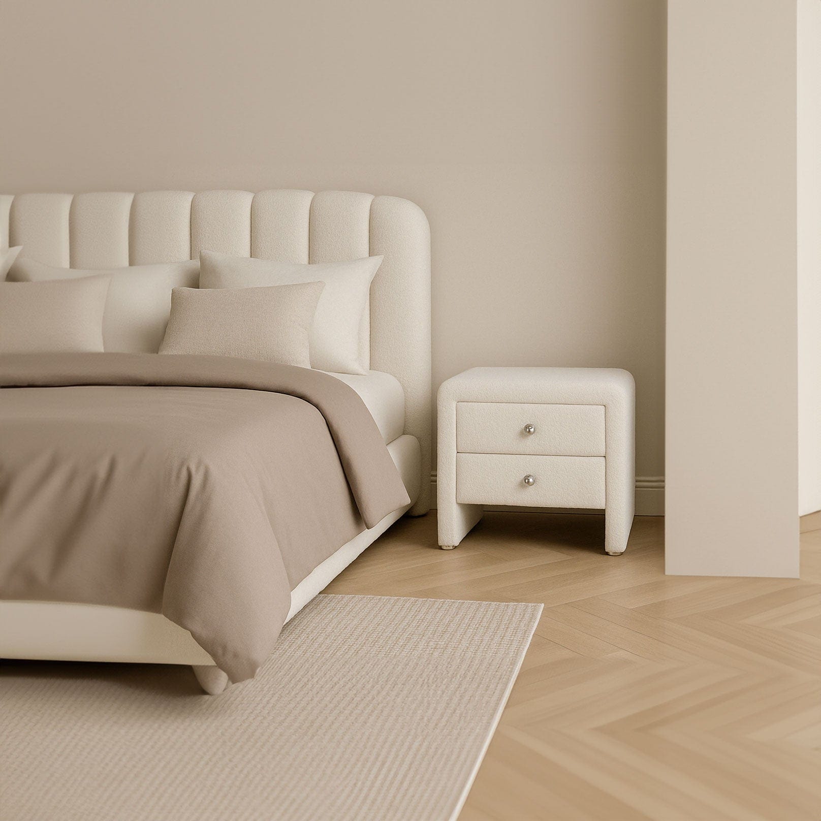 Noptiera dumonde tapitata alb Teddy WLS