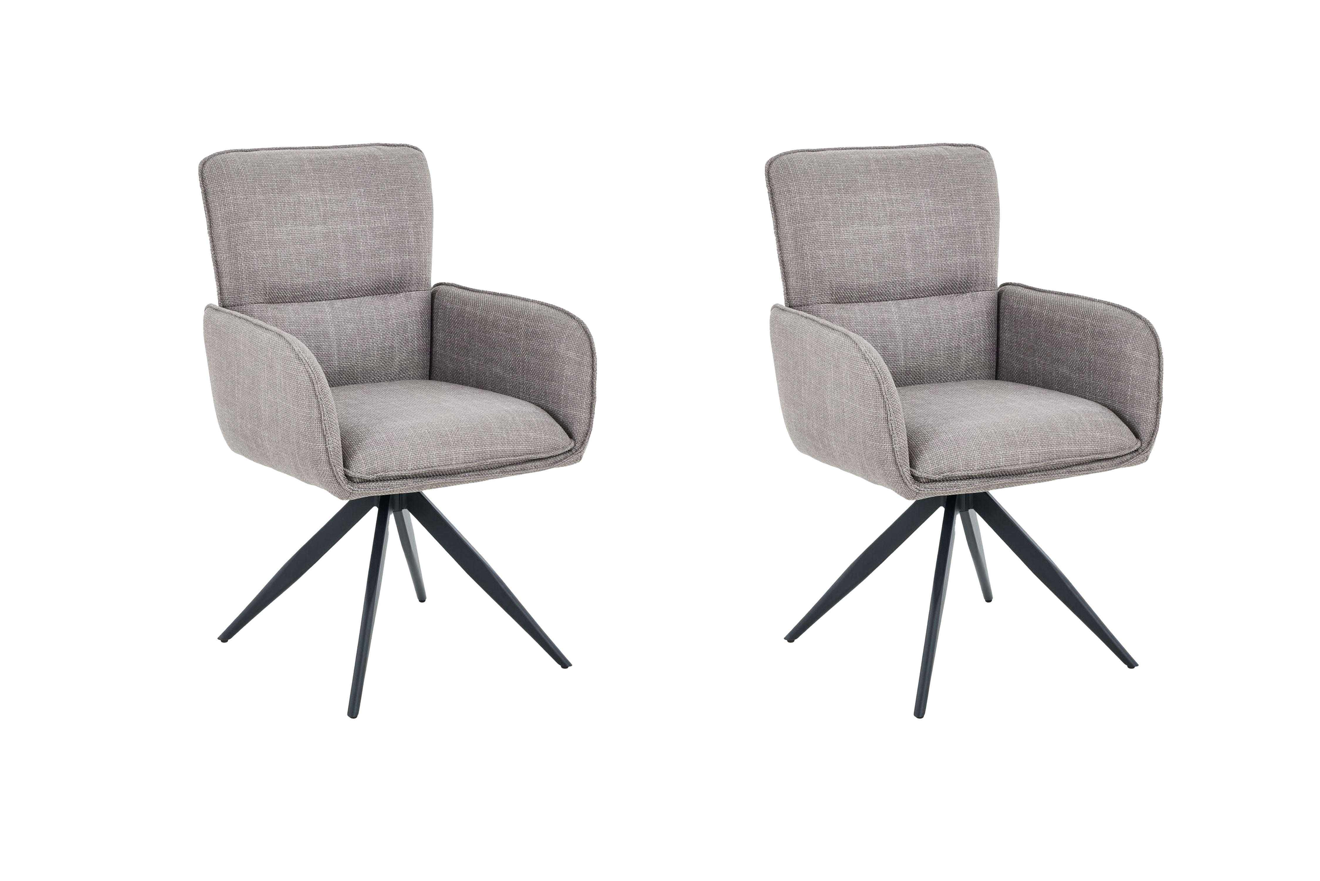 Scaun tapitat cu stofa si picioare metalice Flow 59x64 cm