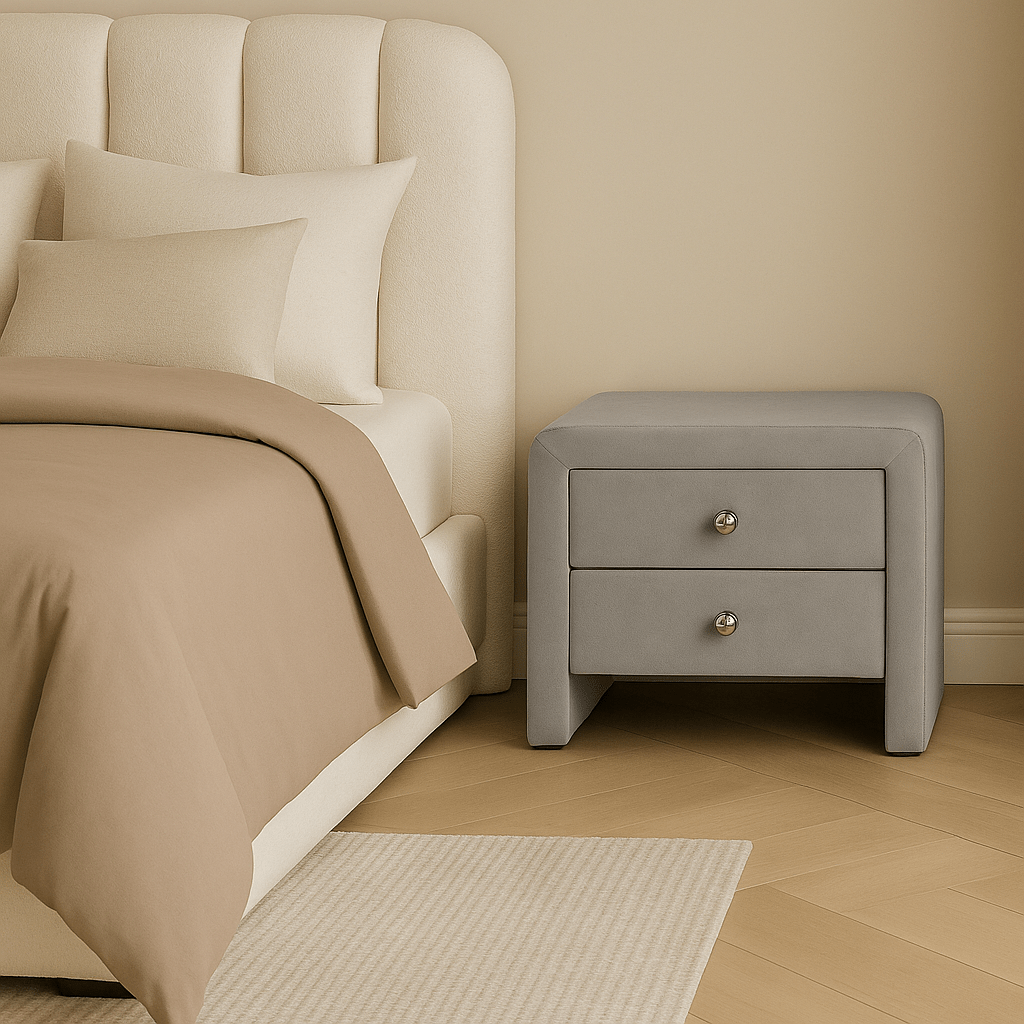 Noptiera dumonde tapitata plush gri Velvet WLS