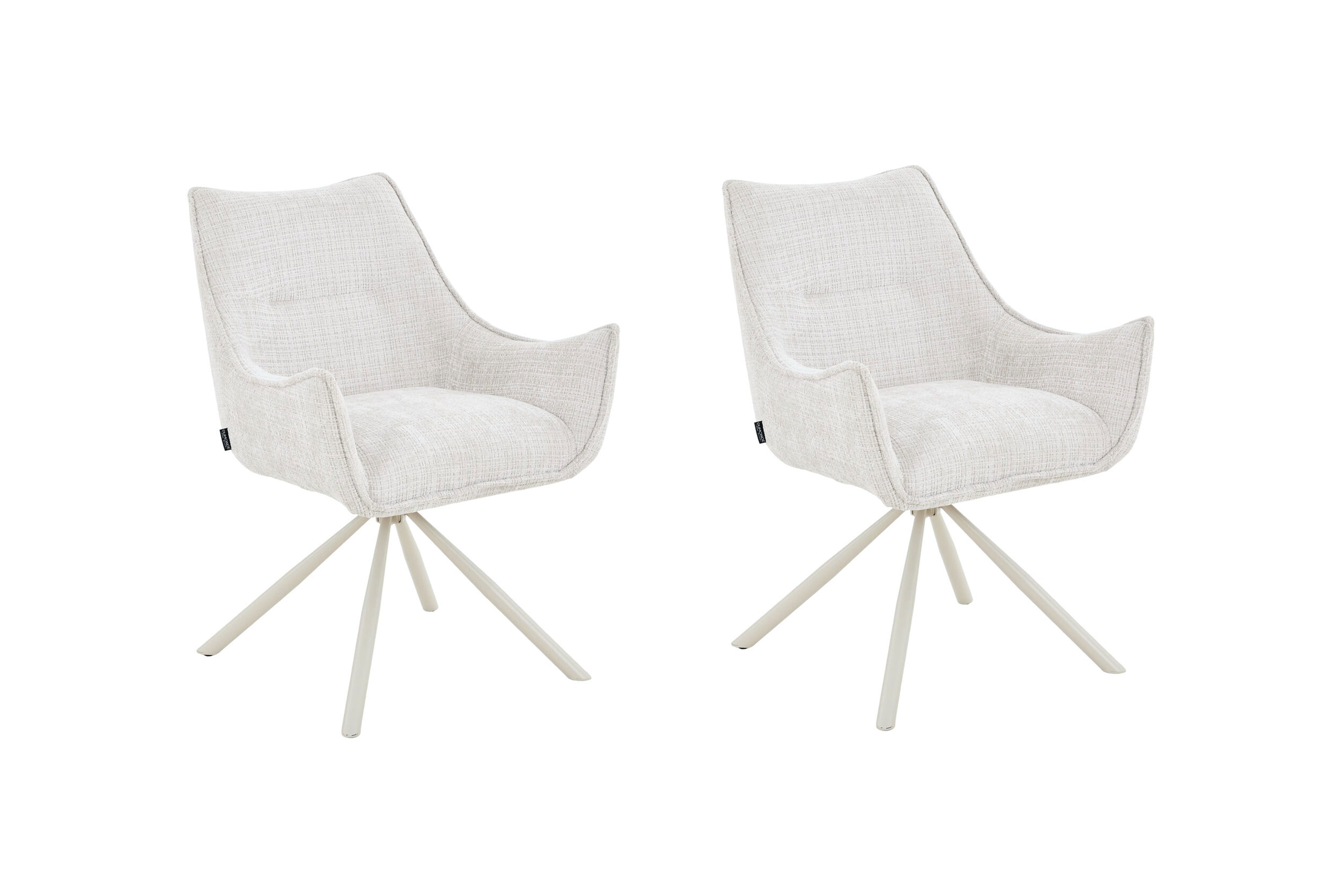 Scaun tapitat cu stofa si picioare metalice Loft 61x64 cm