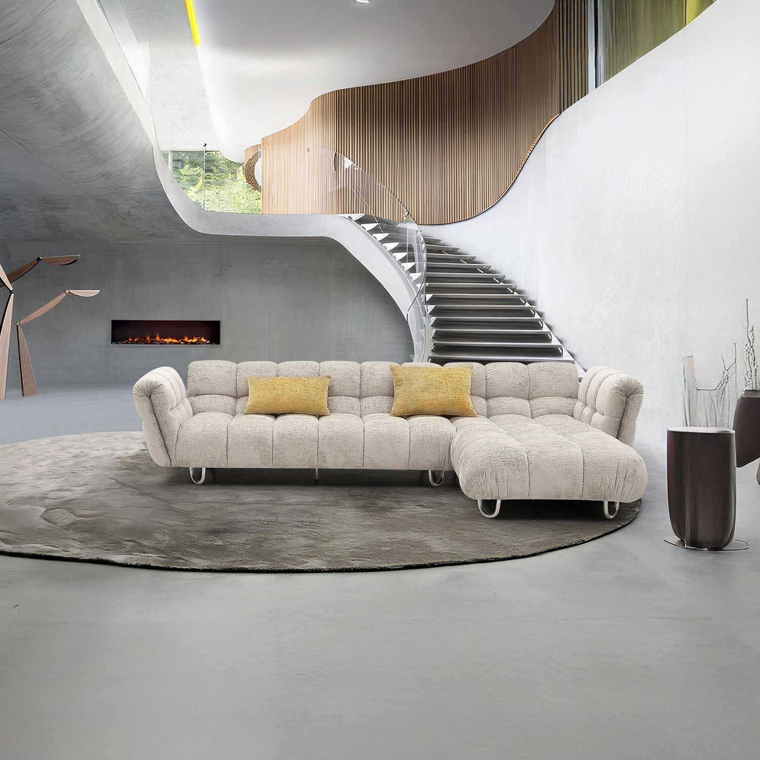 Coltar dumonde cu sezut confortabil din spuma high-density Luxe 330x104 cm