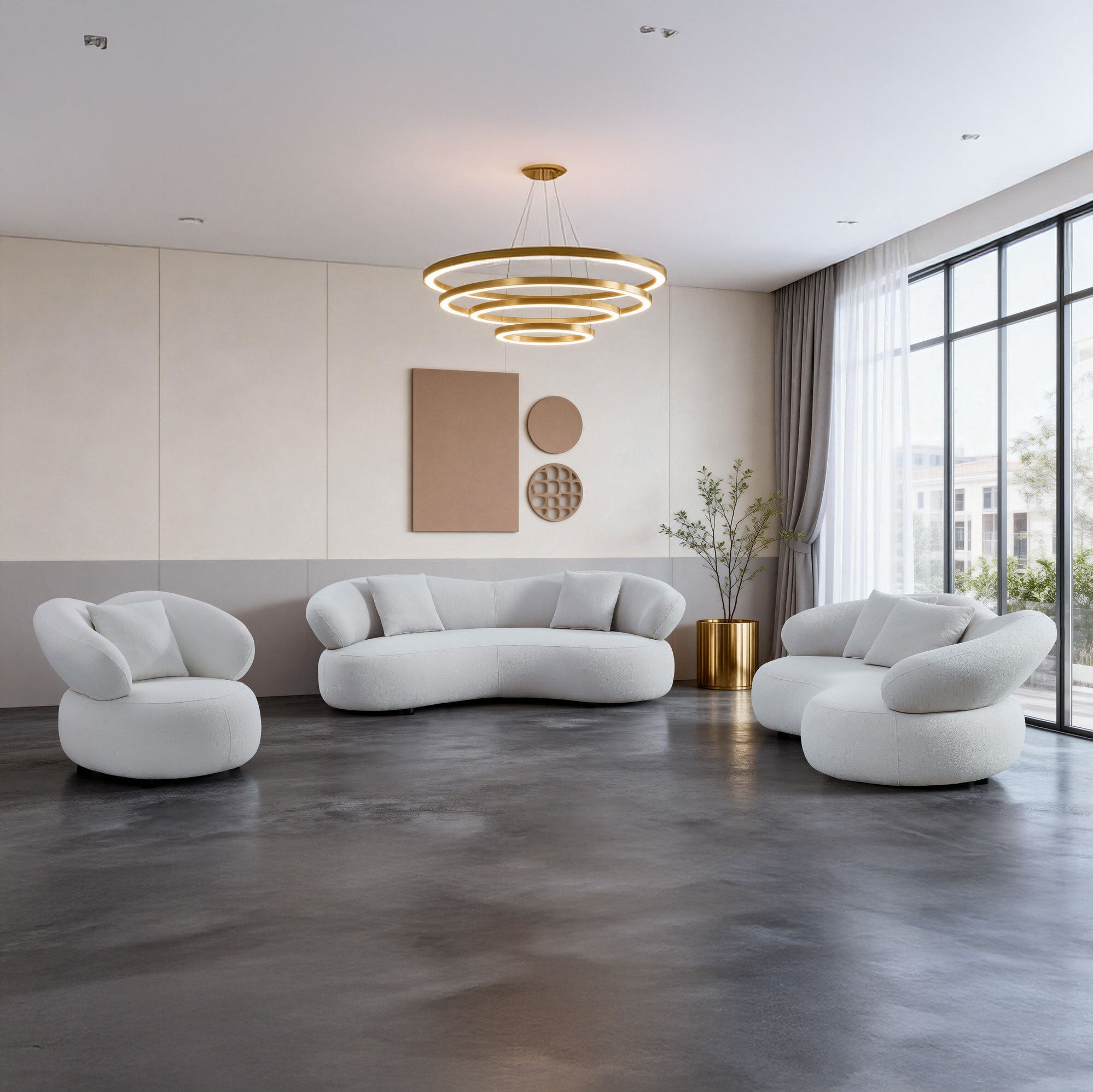 Set 3+2+1 dumonde cu șezut confortabil din spumă HR Mayfair