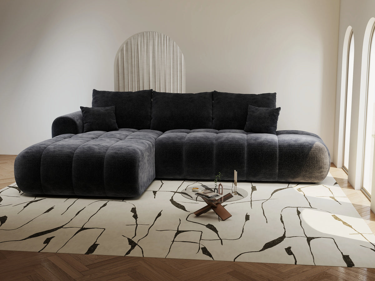 Colțar extensibil dumonde Milano L cu un braț Vibe 97 Gri Antracit 276x175 cm – vedere 6