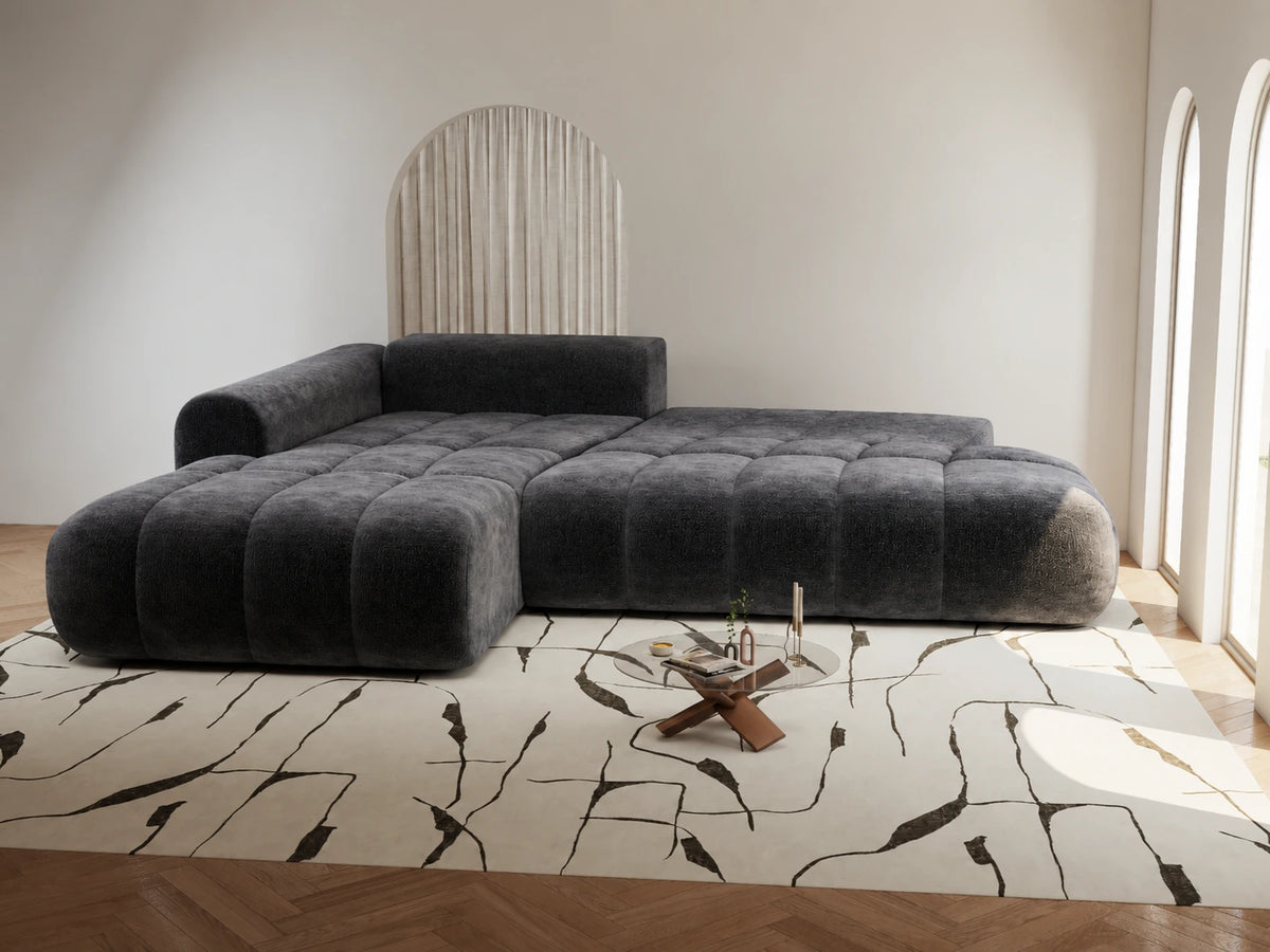 Colțar extensibil dumonde Milano L cu un braț Vibe 97 Gri Antracit 276x175 cm – vedere 10