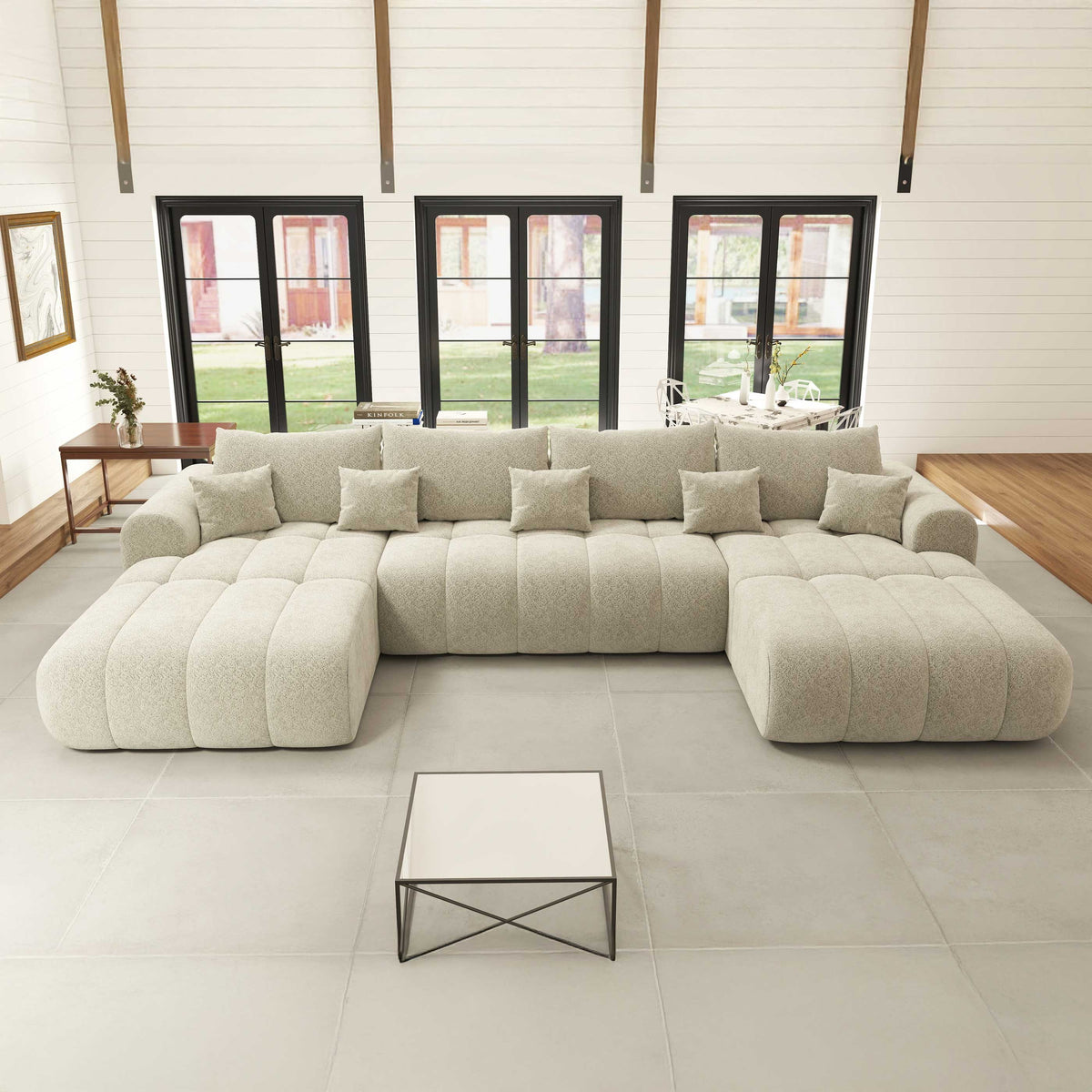 Colțar extensibil dumonde Milano U Arena Bej 365x190 cm – imagine principală