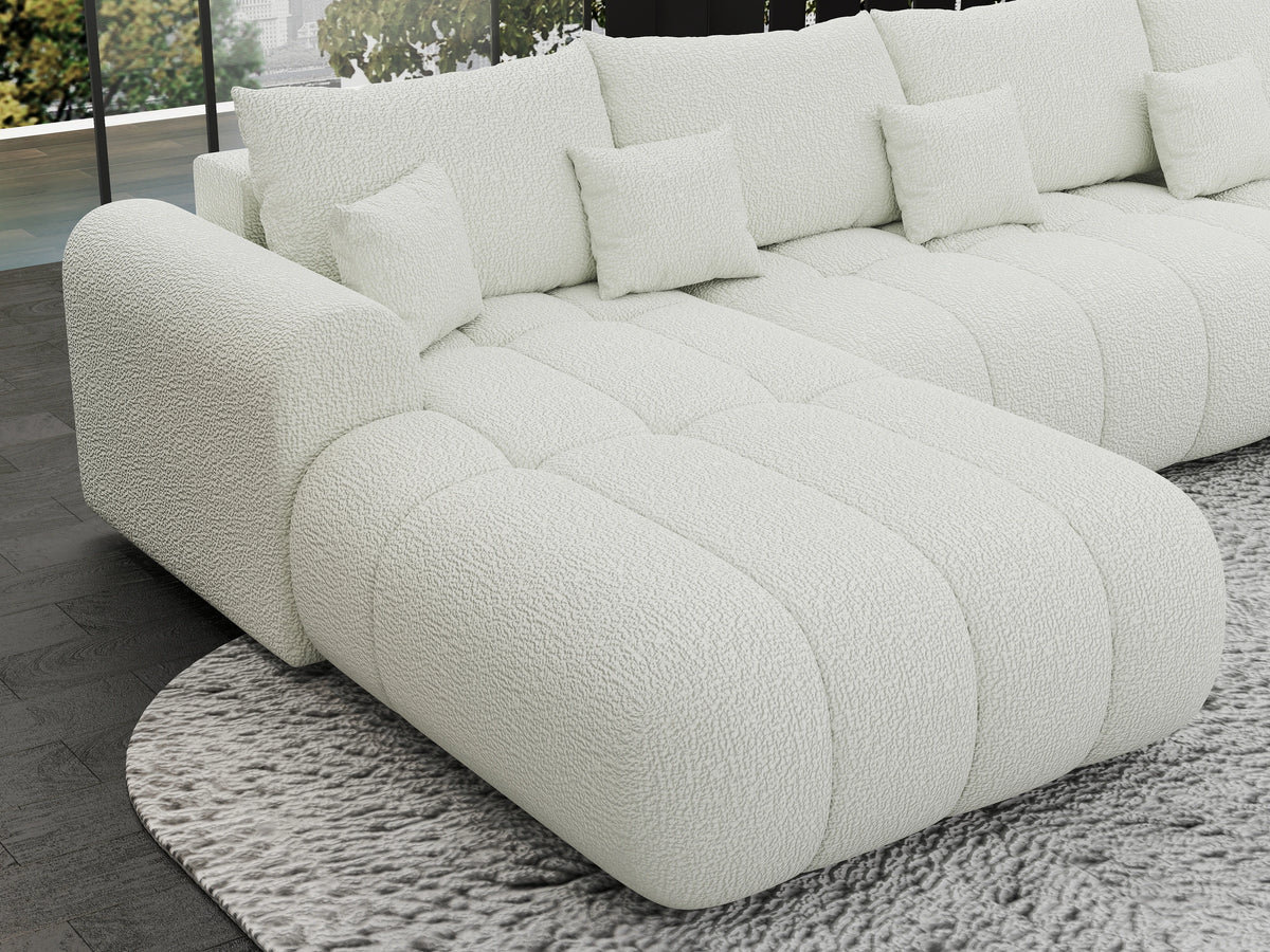 Colțar extensibil dumonde Milano U Jaguar Ivory 365x190 cm – vedere 7