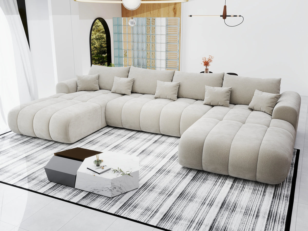 Colțar extensibil dumonde Milano U Vibe Bej 365x190 cm – vedere 4
