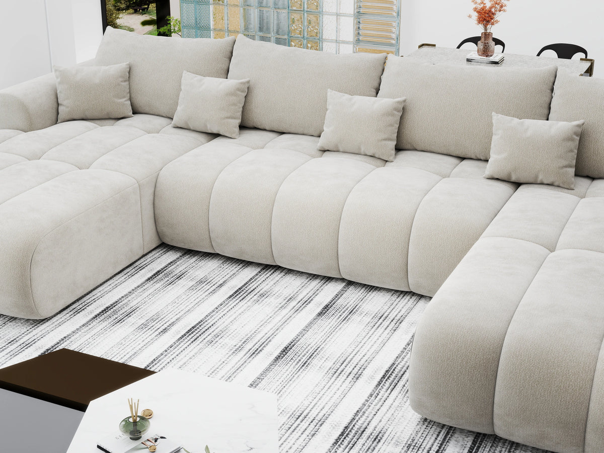 Colțar extensibil dumonde Milano U Vibe Bej 365x190 cm – vedere 6