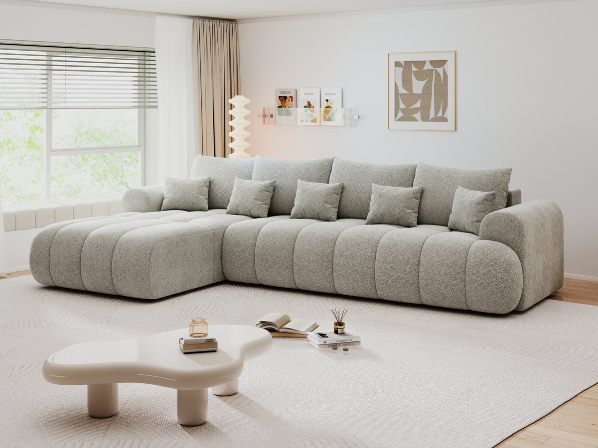 Colțar extensibil dumonde Milano XL Arena 15 Gri 327x175 cm – vedere 6