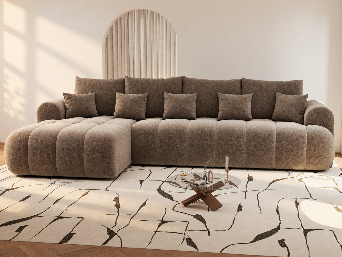 Colțar extensibil dumonde Milano XL Vibe 19 Maro 327x175 cm – vedere 1