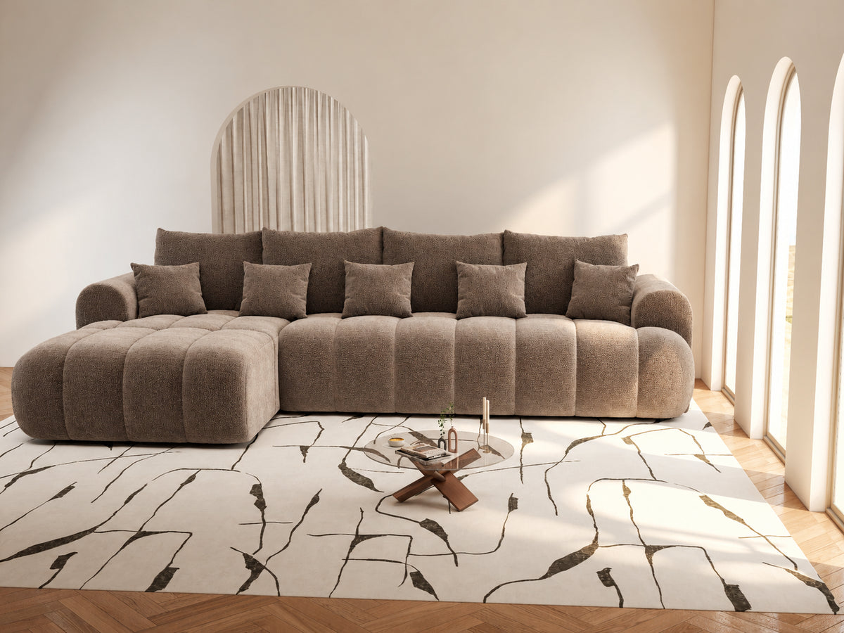 Colțar extensibil dumonde Milano XL Vibe 19 Maro 327x175 cm – vedere 2
