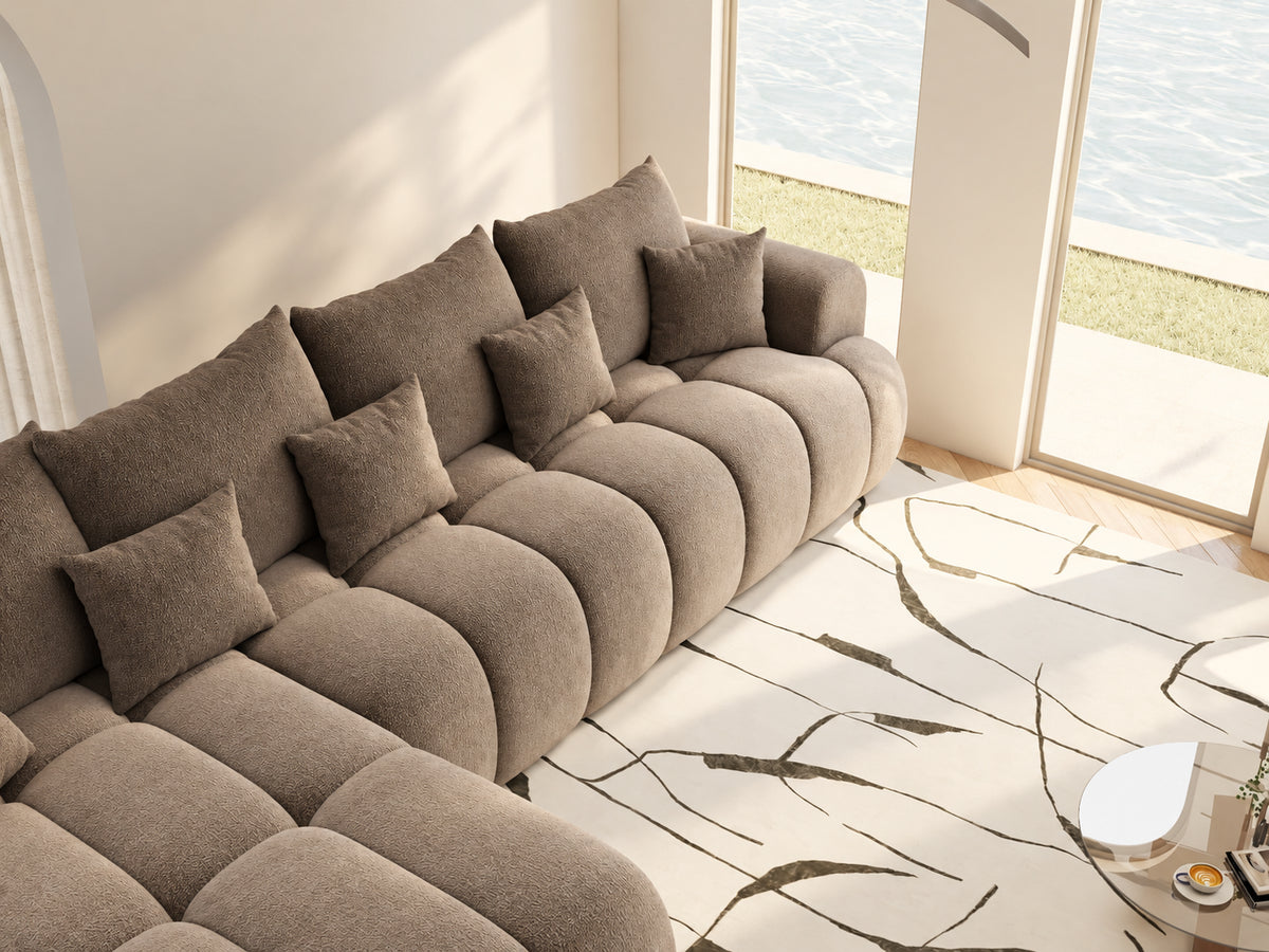 Colțar extensibil dumonde Milano XL Vibe 19 Maro 327x175 cm – vedere 4