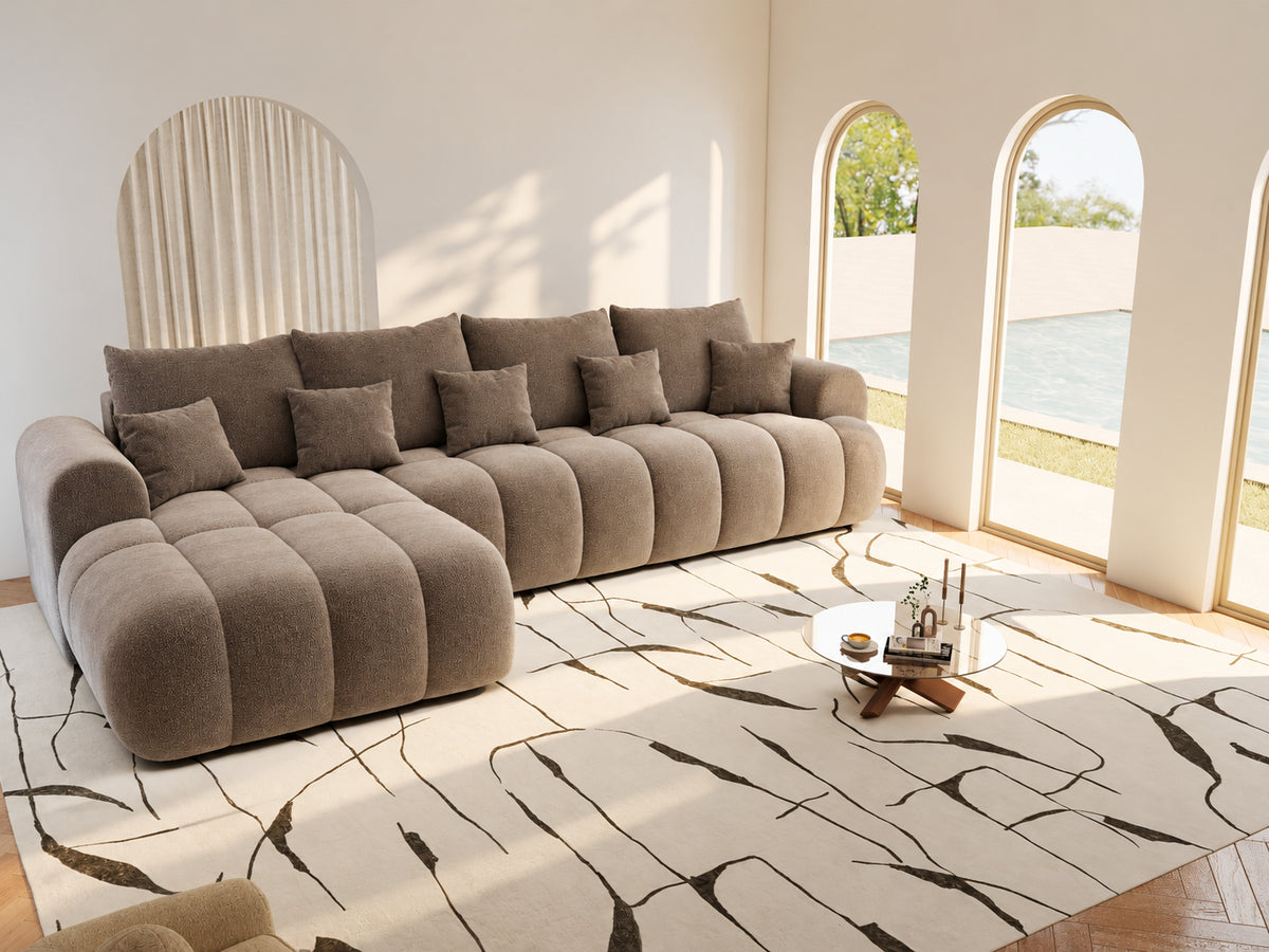 Colțar extensibil dumonde Milano XL Vibe 19 Maro 327x175 cm – vedere 5