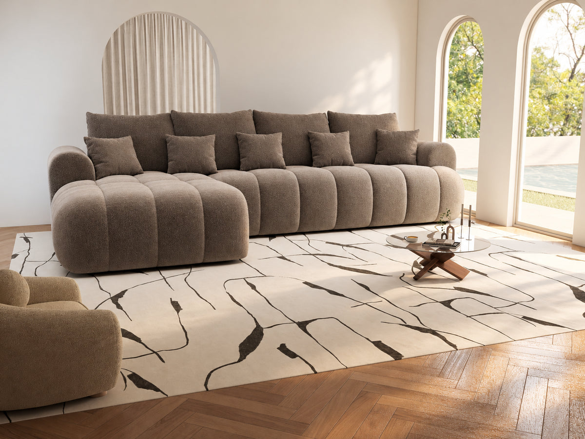 Colțar extensibil dumonde Milano XL Vibe 19 Maro 327x175 cm – vedere 10