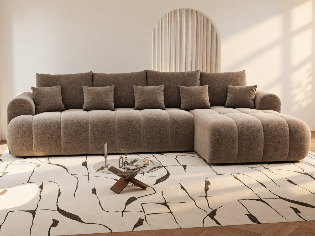 Colțar extensibil dumonde Milano XL Vibe 19 Maro II 327x175 cm – vedere 1