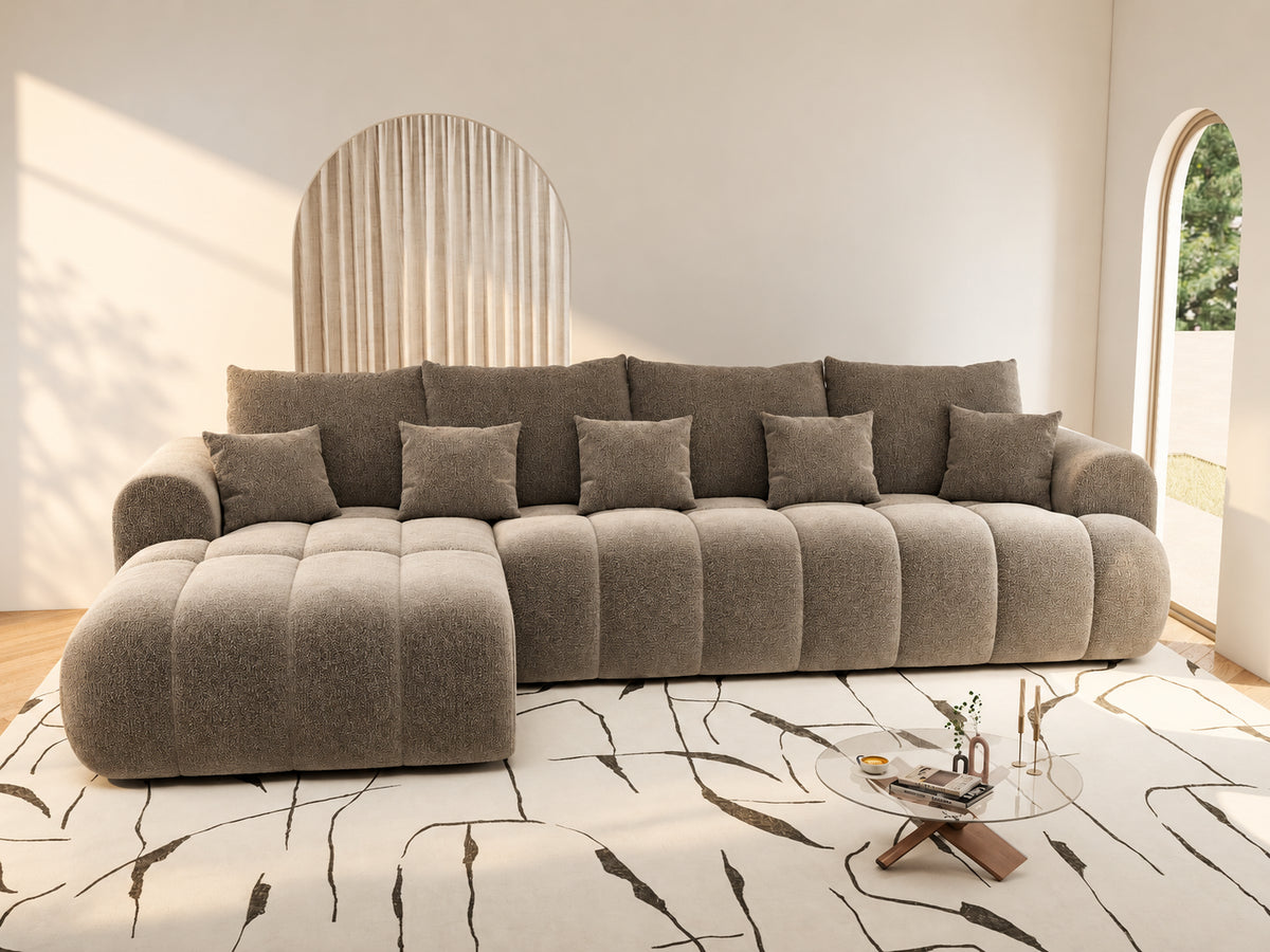 Colțar extensibil dumonde Milano XL Vibe 21 Maro 327x175 cm – vedere 3