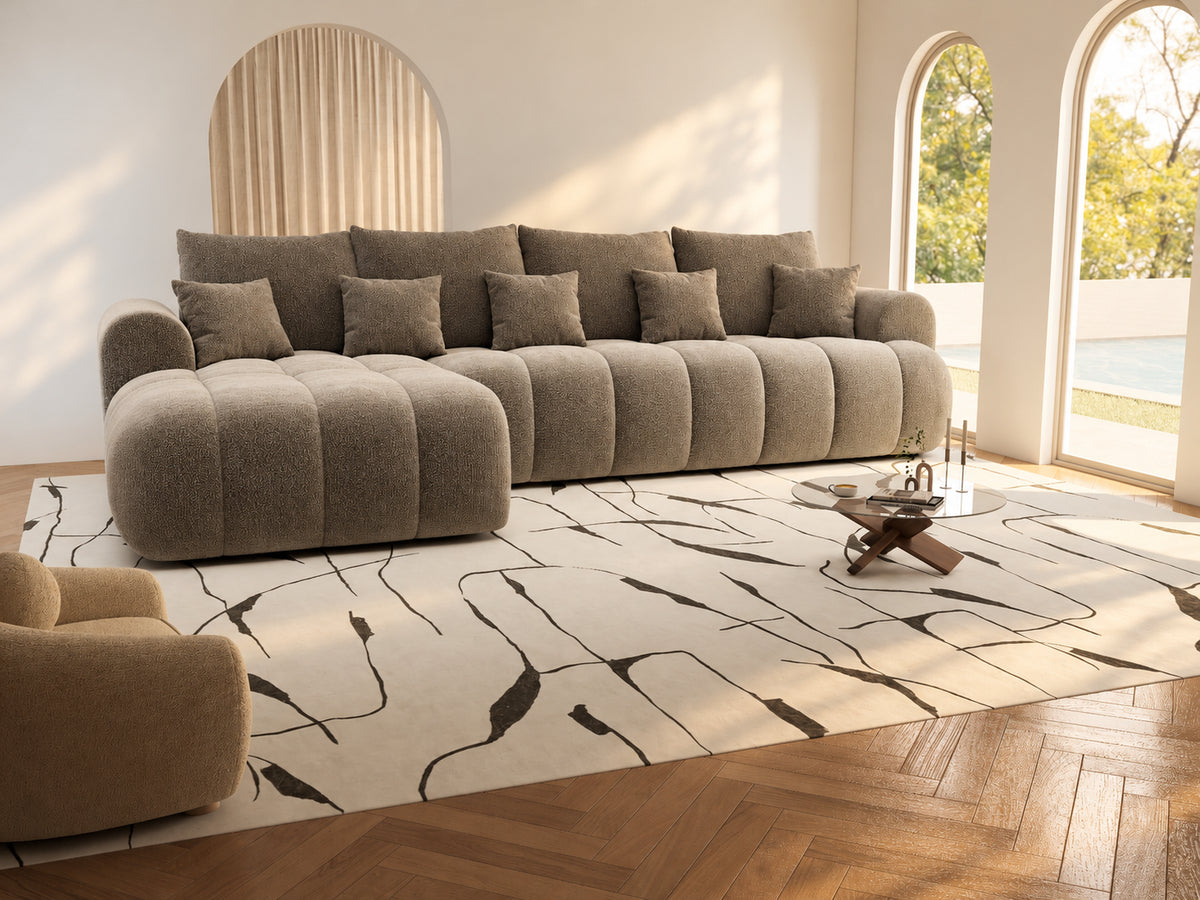 Colțar extensibil dumonde Milano XL Vibe 21 Maro 327x175 cm – vedere 6