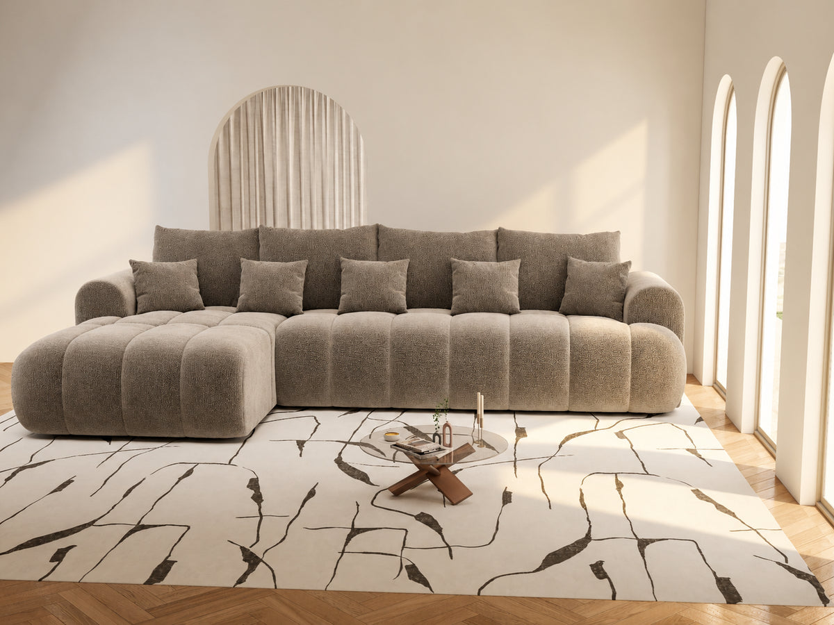 Colțar extensibil dumonde Milano XL Vibe 21 Maro 327x175 cm – vedere 7