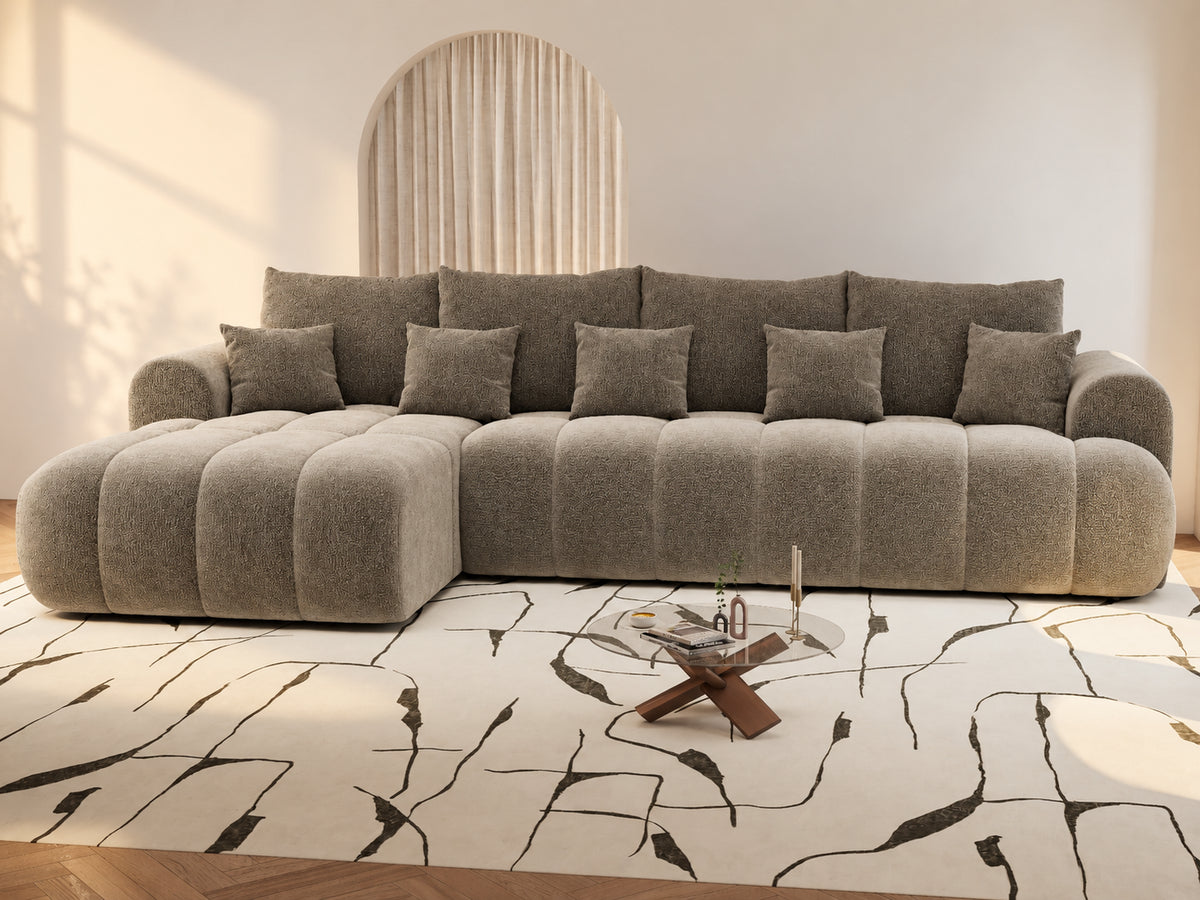 Colțar extensibil dumonde Milano XL Vibe 21 Maro 327x175 cm – vedere 8