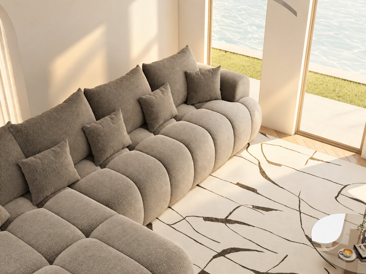Colțar extensibil dumonde Milano XL Vibe 21 Maro 327x175 cm – vedere 9