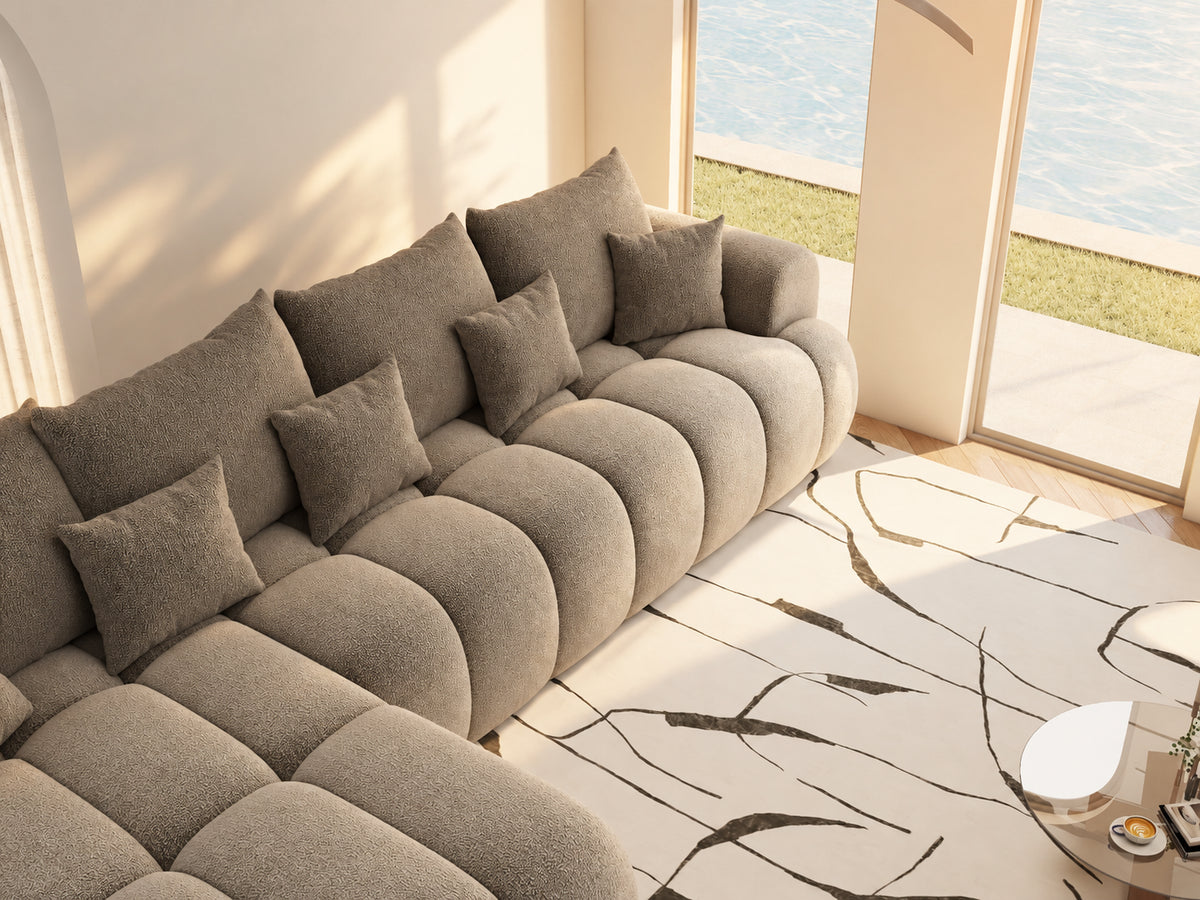 Colțar extensibil dumonde Milano XL Vibe 21 Maro 327x175 cm – vedere 10