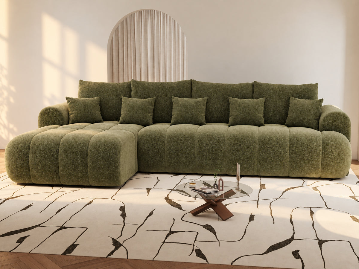 Colțar extensibil dumonde Milano XL Vibe 38 Olive 327x175 cm – vedere 8