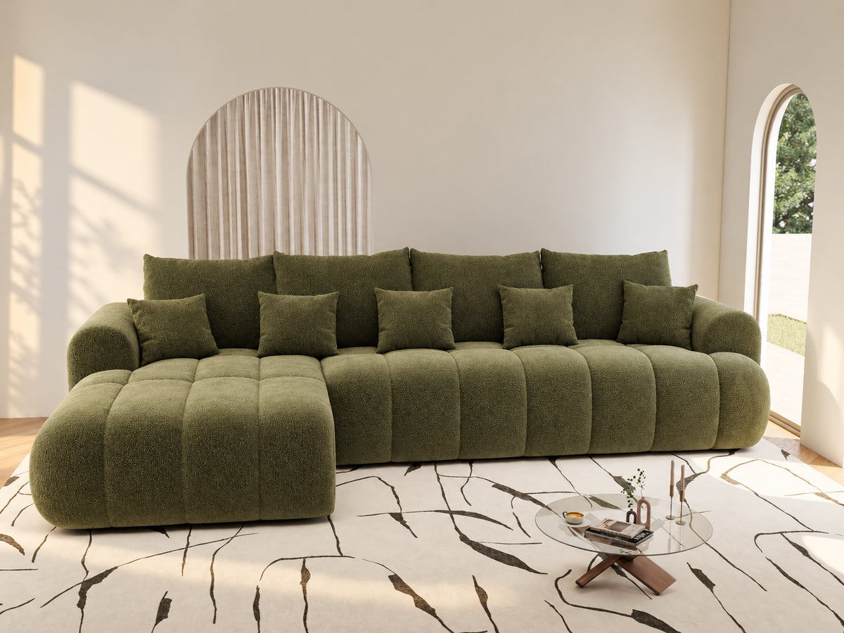Colțar extensibil dumonde Milano XL Vibe 38 Olive 327x175 cm – vedere 10