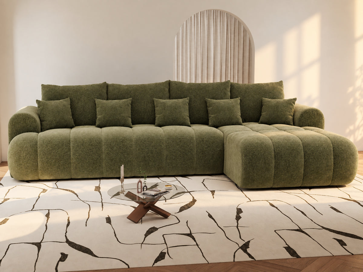 Colțar extensibil dumonde Milano XL Vibe 38 Olive II 327x175 cm – vedere 8